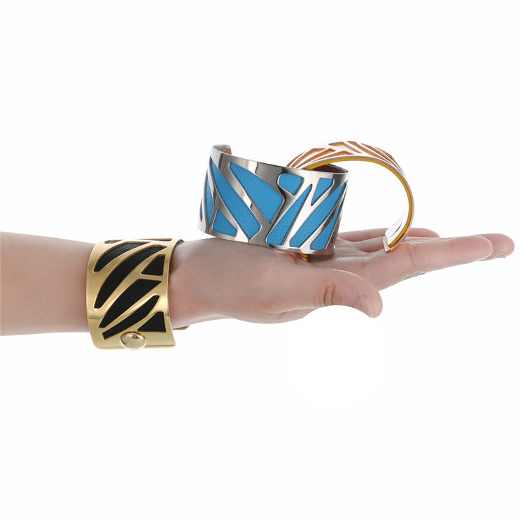 reversible cuff bracelet on hand
