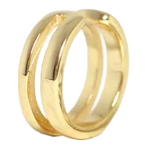 double band gold ear cuff frenelle jewellery