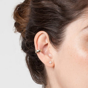 gold plain earring cuff frenelle jewellery
