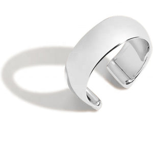 silver plain earring cuff frenelle jewellery