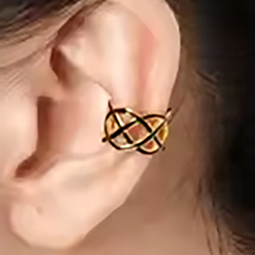 gold lattice ear cuff