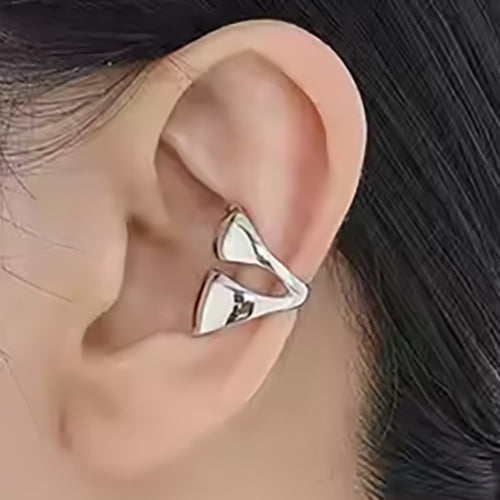 double silver ear cuff