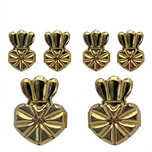 gold crown earring lifters frenelle jewellery