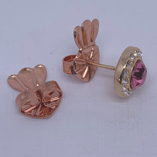 1 Pair Rose-Gold Earring Back Lifters "Crown"