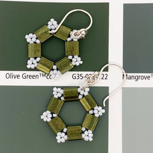 green tila bead earrings frenelle jewellery online auckland nz