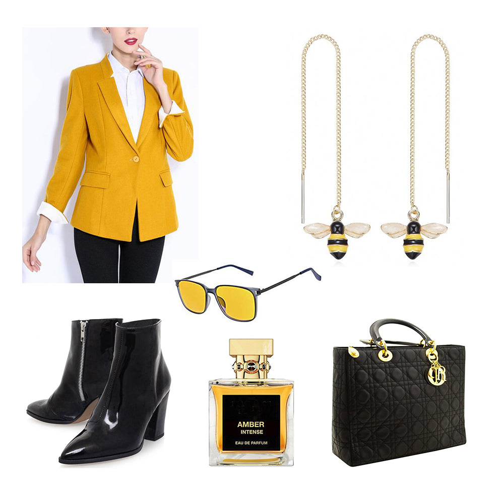 Gold threaders with bees "Beatrice"