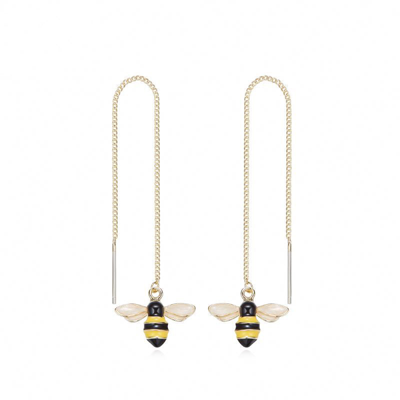 Gold threaders with bees "Beatrice"