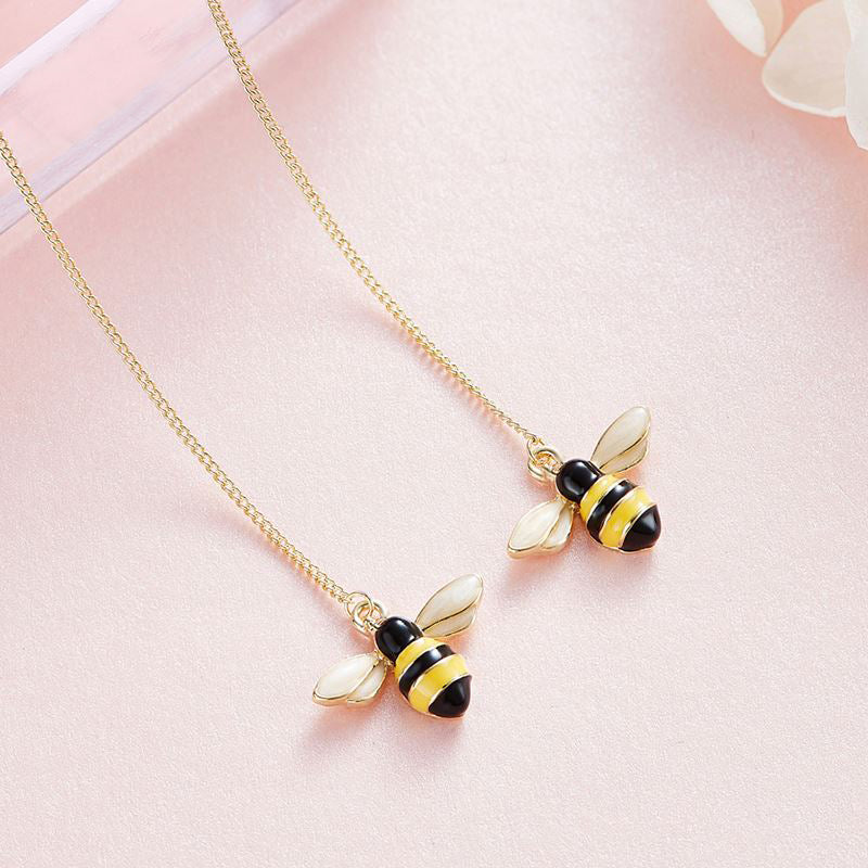 Gold threaders with bees "Beatrice"