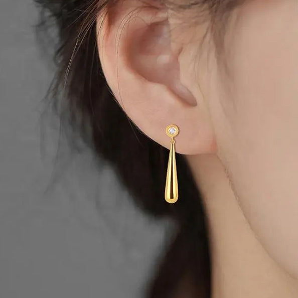 gold drop earrings frenelle