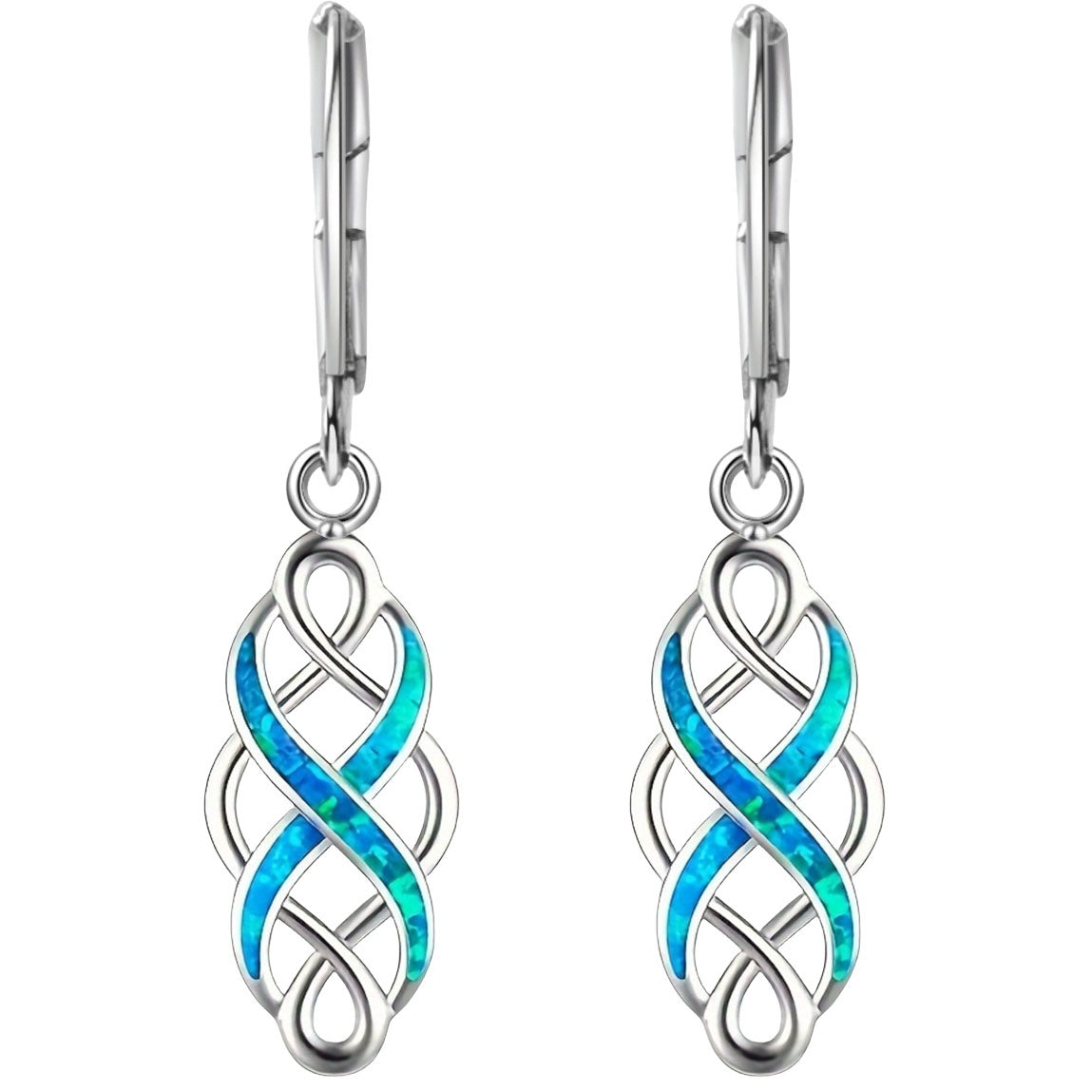 silver blue celtic earrings frenelle jewellery buy online auckland nz