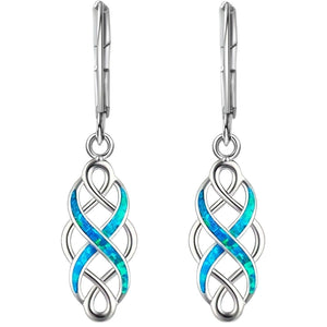 silver blue celtic earrings frenelle jewellery buy online auckland nz