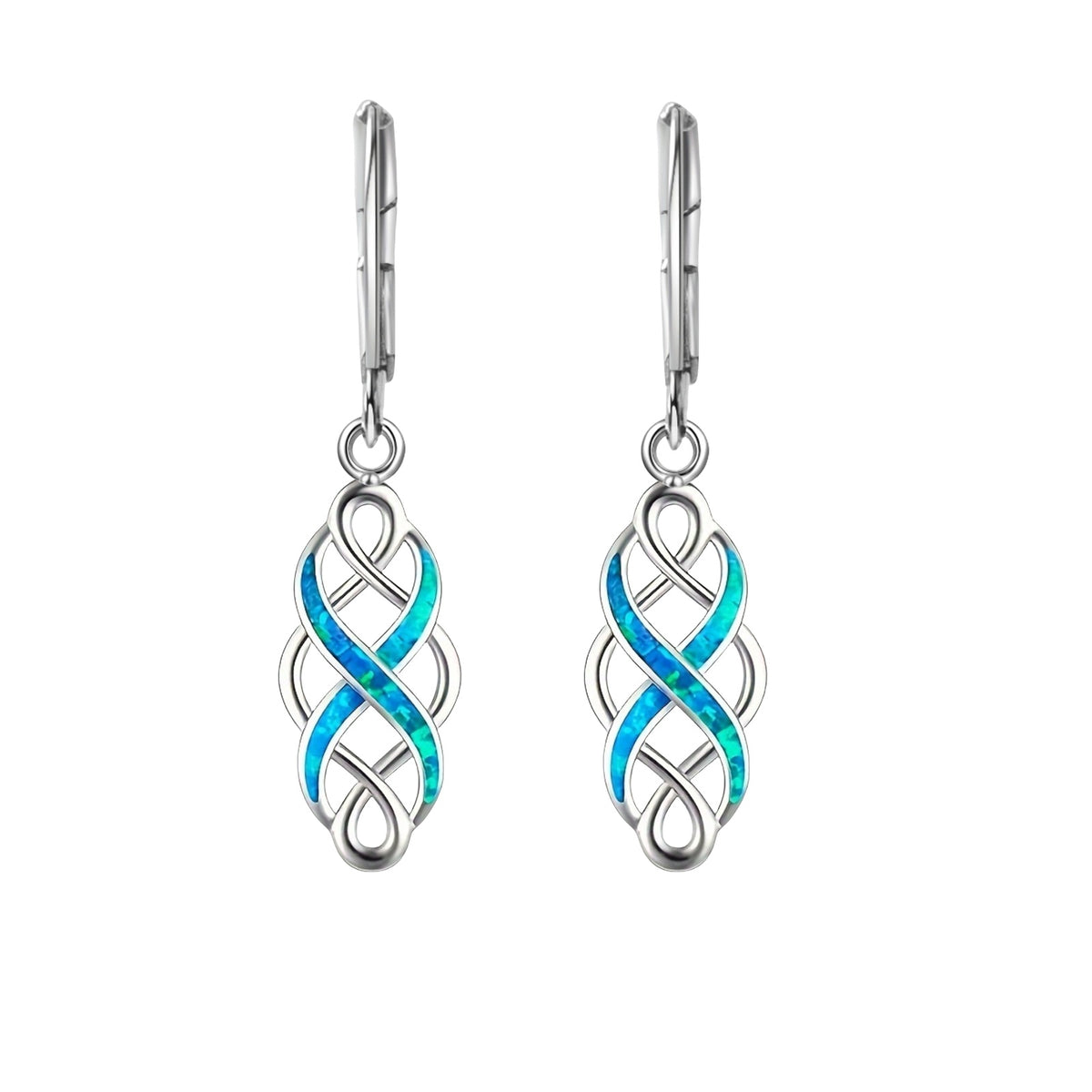 silver blue celtic earrings frenelle jewellery buy online auckland nz