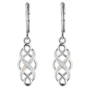 silver opal celtic earrings frenelle jewellery online auckland nz