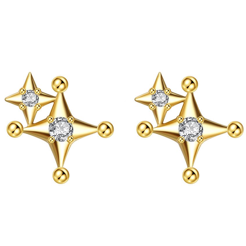 gold star stud earrings frenelle jewellery auckland nz online