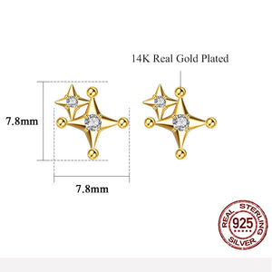 gold star stud earrings frenelle jewellery auckland nz online