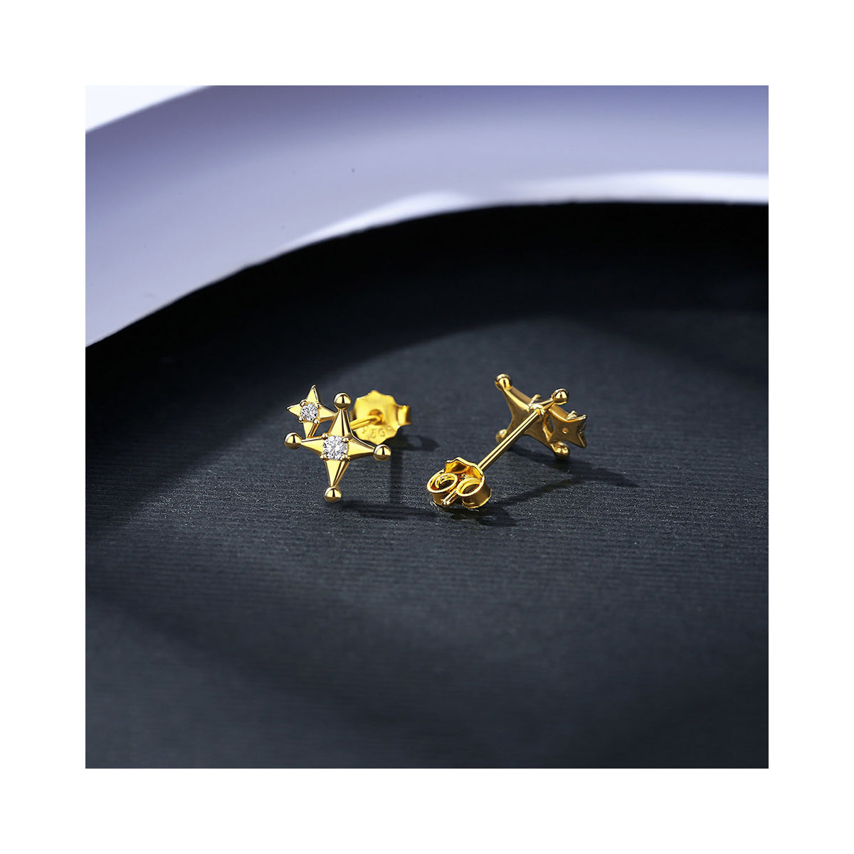 gold star stud earrings frenelle jewellery auckland nz online
