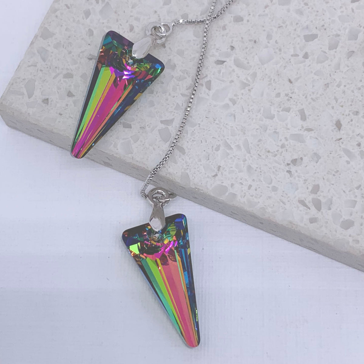 swarovski crystal earrings frenelle jewellery