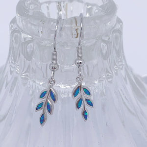 blue opal silver earrings frenelle jewellery