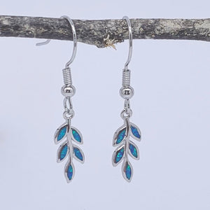 blue opal silver earrings frenelle jewellery