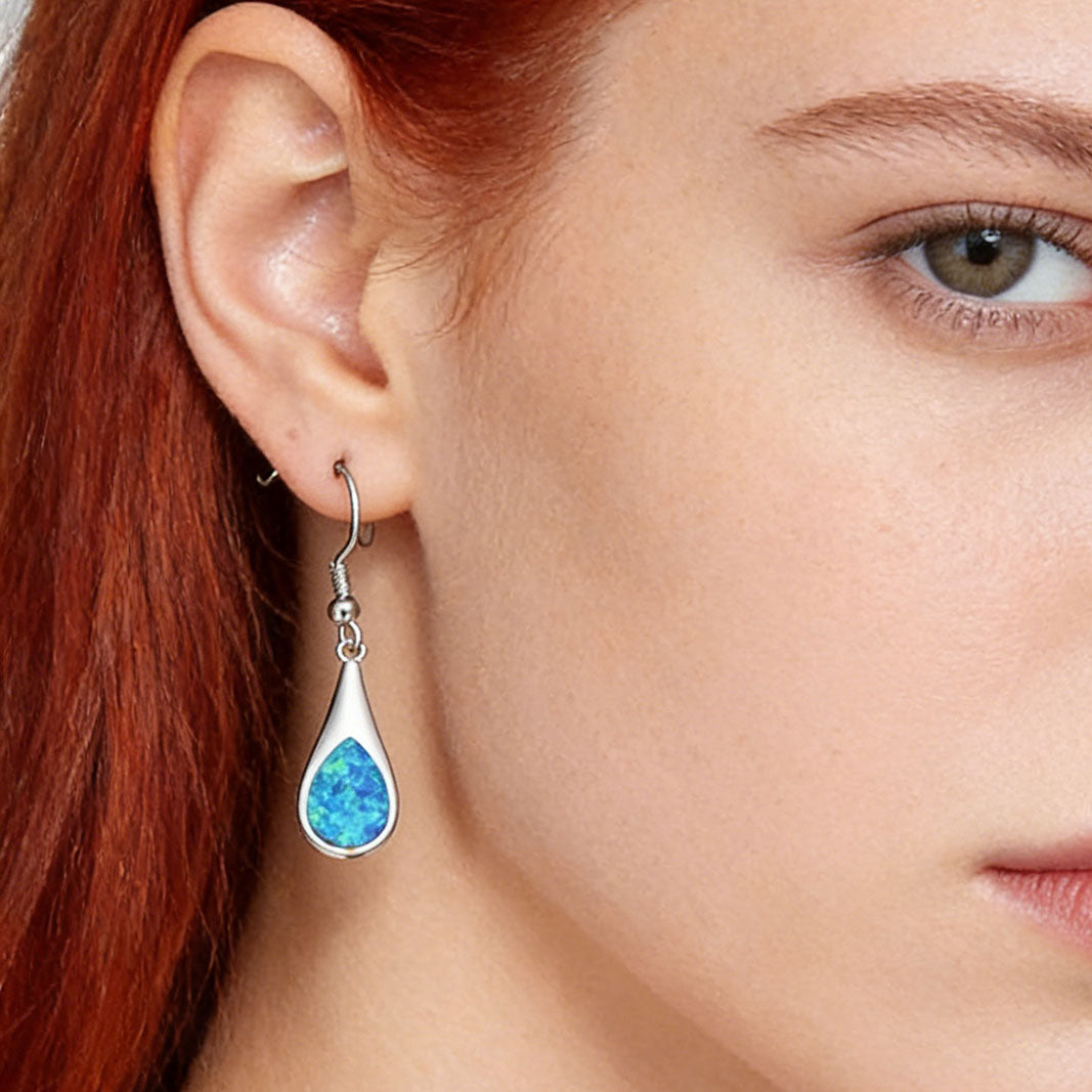 silver opal earrings from frenelle jewellery online auckland nz