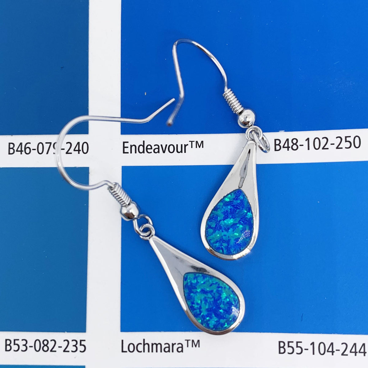 silver opal earrings from frenelle jewellery online auckland nz