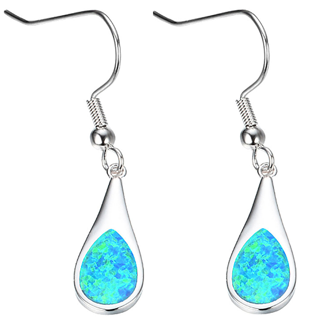 silver opal earrings from frenelle jewellery online auckland nz