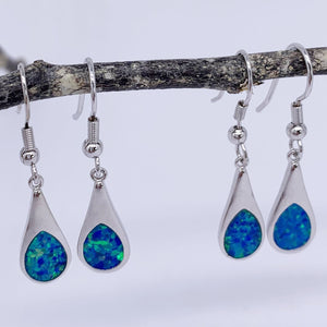 silver opal earrings from frenelle jewellery online auckland nz