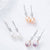 925 Sterling Silver Premium Crystal Pearl Drop Earrings "Kara" (White)