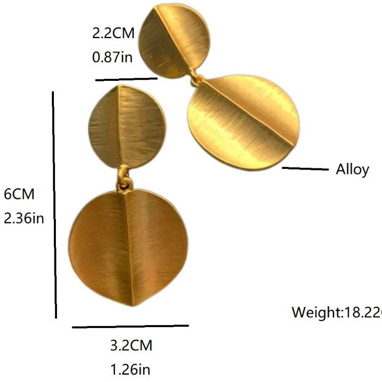 Modern Gold Dangle Earrings "Katiana"