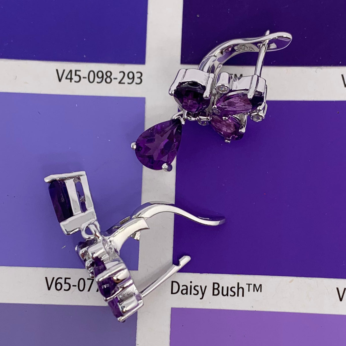 silver amethyst drop earrings frenelle jewellery auckland nz