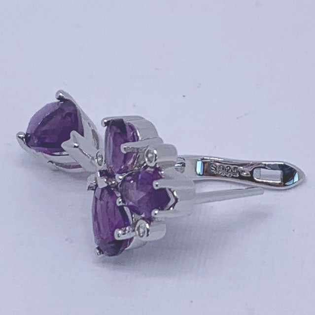 silver amethyst drop earrings frenelle jewellery auckland nz