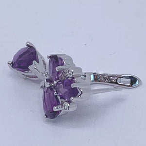silver amethyst drop earrings frenelle jewellery auckland nz