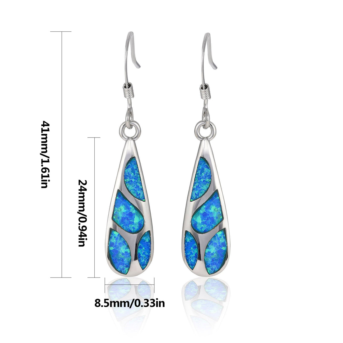 silver blue opal earrings frenelle jewellery buy online auckland nz