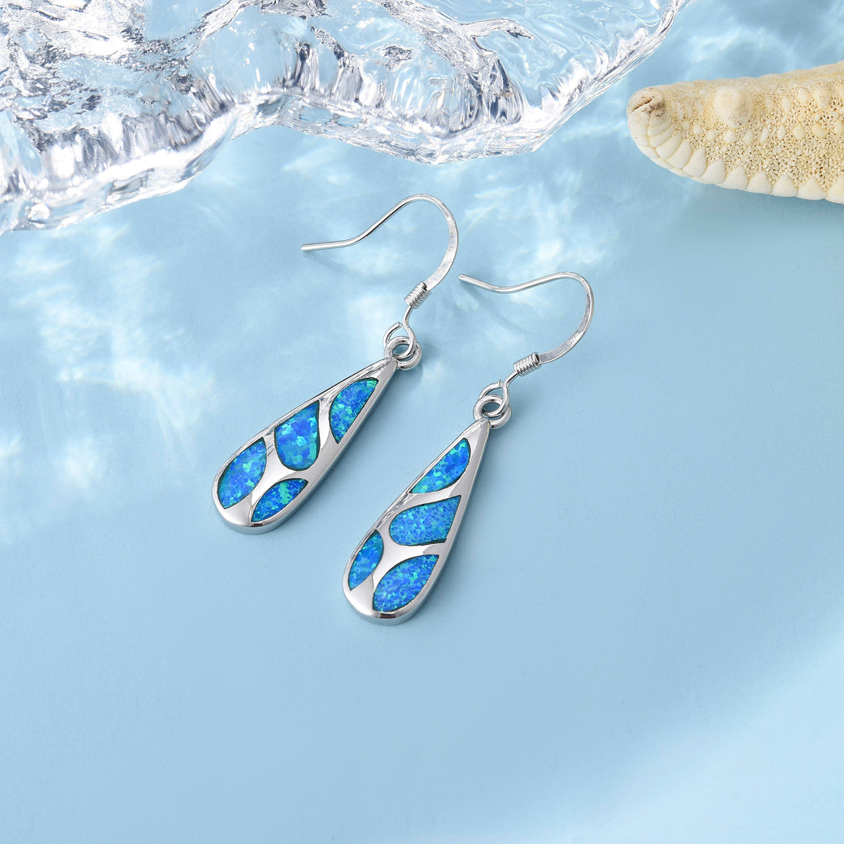 silver blue opal earrings frenelle jewellery buy online auckland nz
