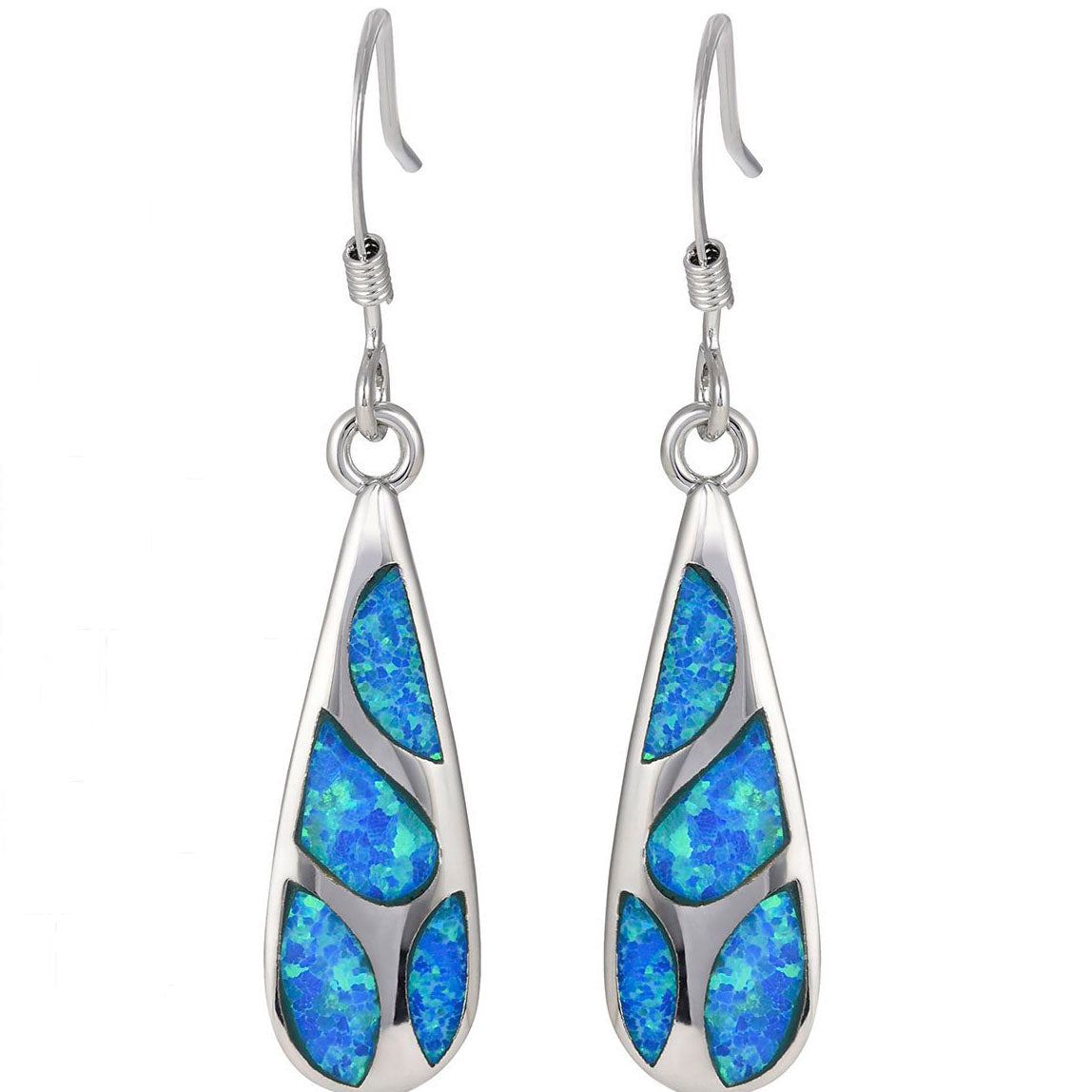 silver blue opal earrings frenelle jewellery buy online auckland nz