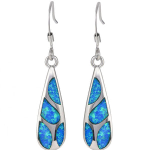 silver blue opal earrings frenelle jewellery buy online auckland nz