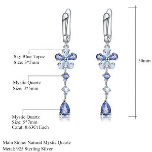 sky blue topaz drop earrings by frenelle jewellery auckland nz