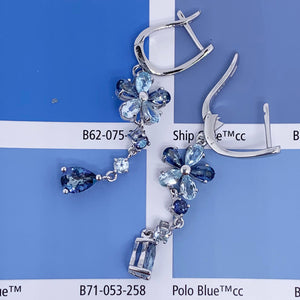 sky blue topaz drop earrings by frenelle jewellery auckland nz