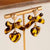 Gold Tortoise Shell Bow Heart Earrings "Libby""