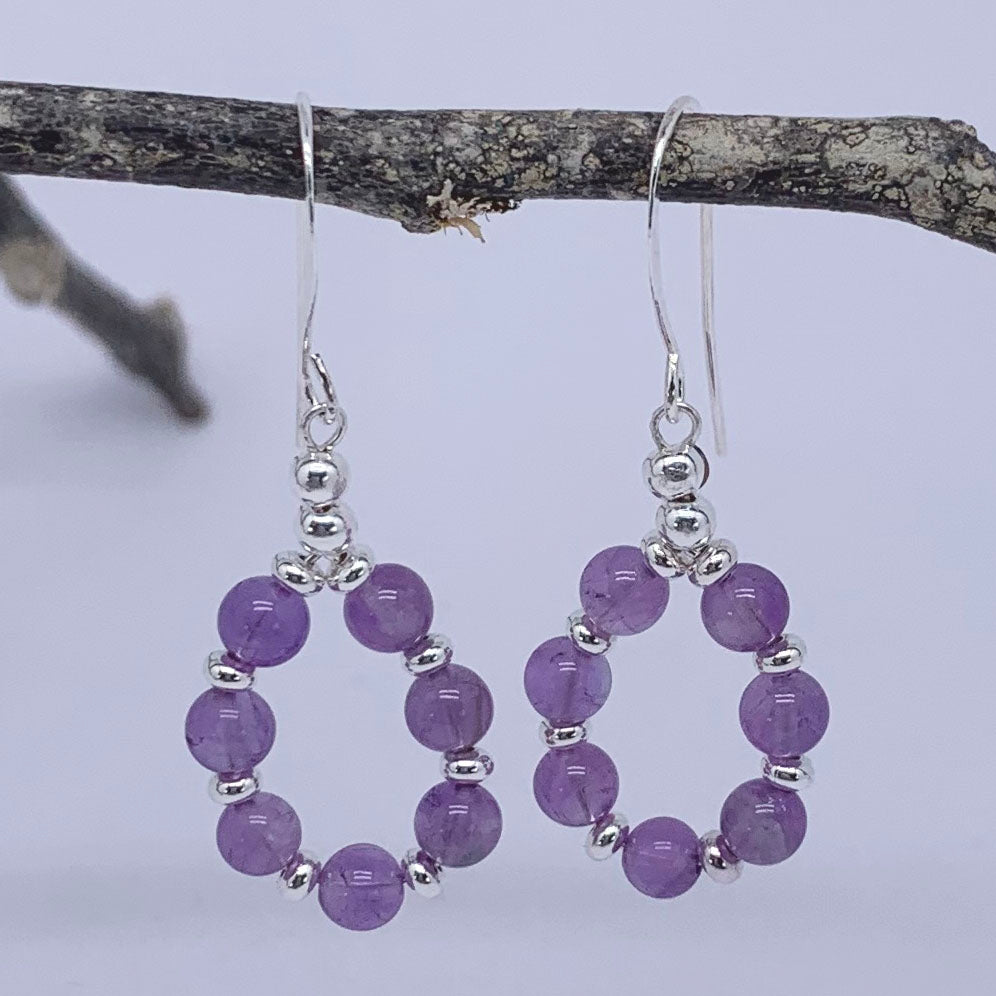 amethyst jewellery silver earrings frenelle online nz
