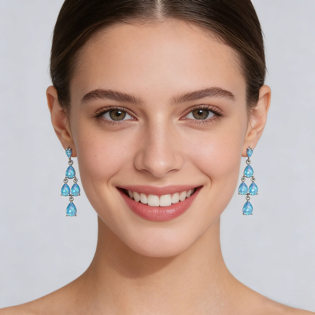 silver opal dangle earrings frenelle jewellery online auckland nz
