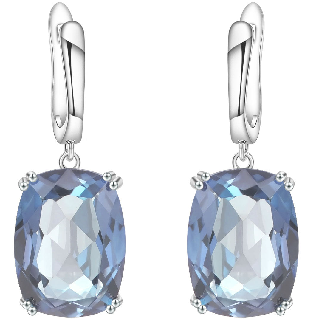 blue mystic quartz earrings frenelle jewellery