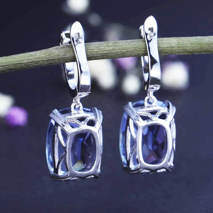 blue mystic quartz earrings frenelle jewellery