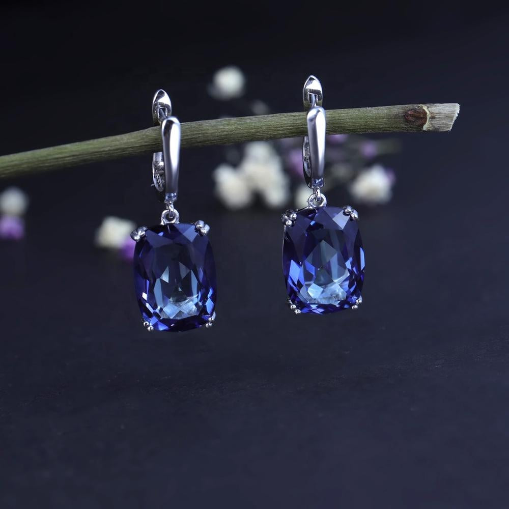 blue mystic quartz earrings frenelle jewellery