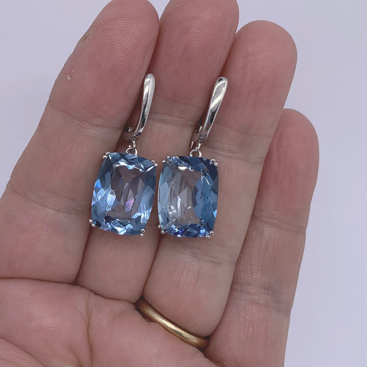 blue mystic quartz earrings frenelle jewellery