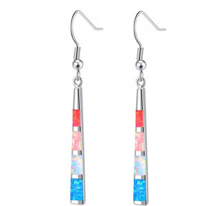 silver opal drop earrings frenelle jewellery