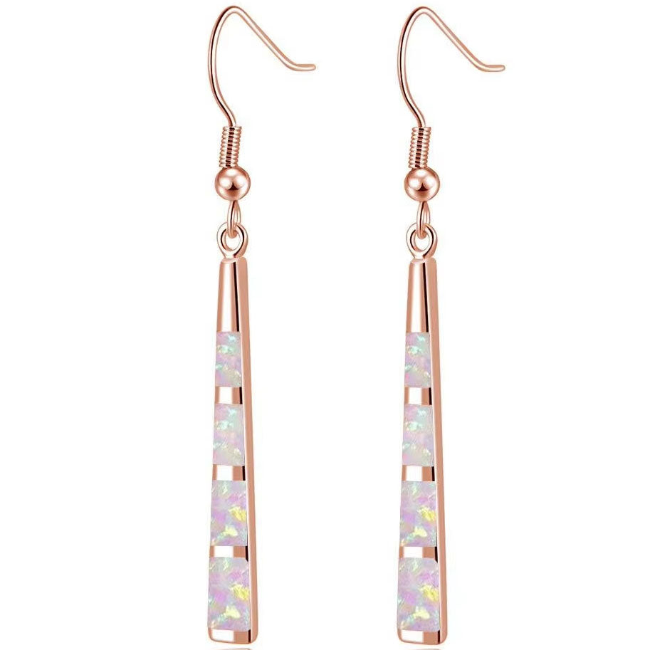 rose gold opal drop earrings frenelle jewellery