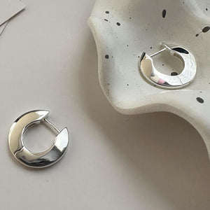 silver huggie earrings for women frenelle