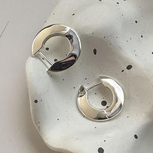 silver huggie earrings for women buy online