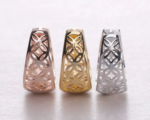 Rose-Gold Filigree Huggie Earrings "Noeline"
